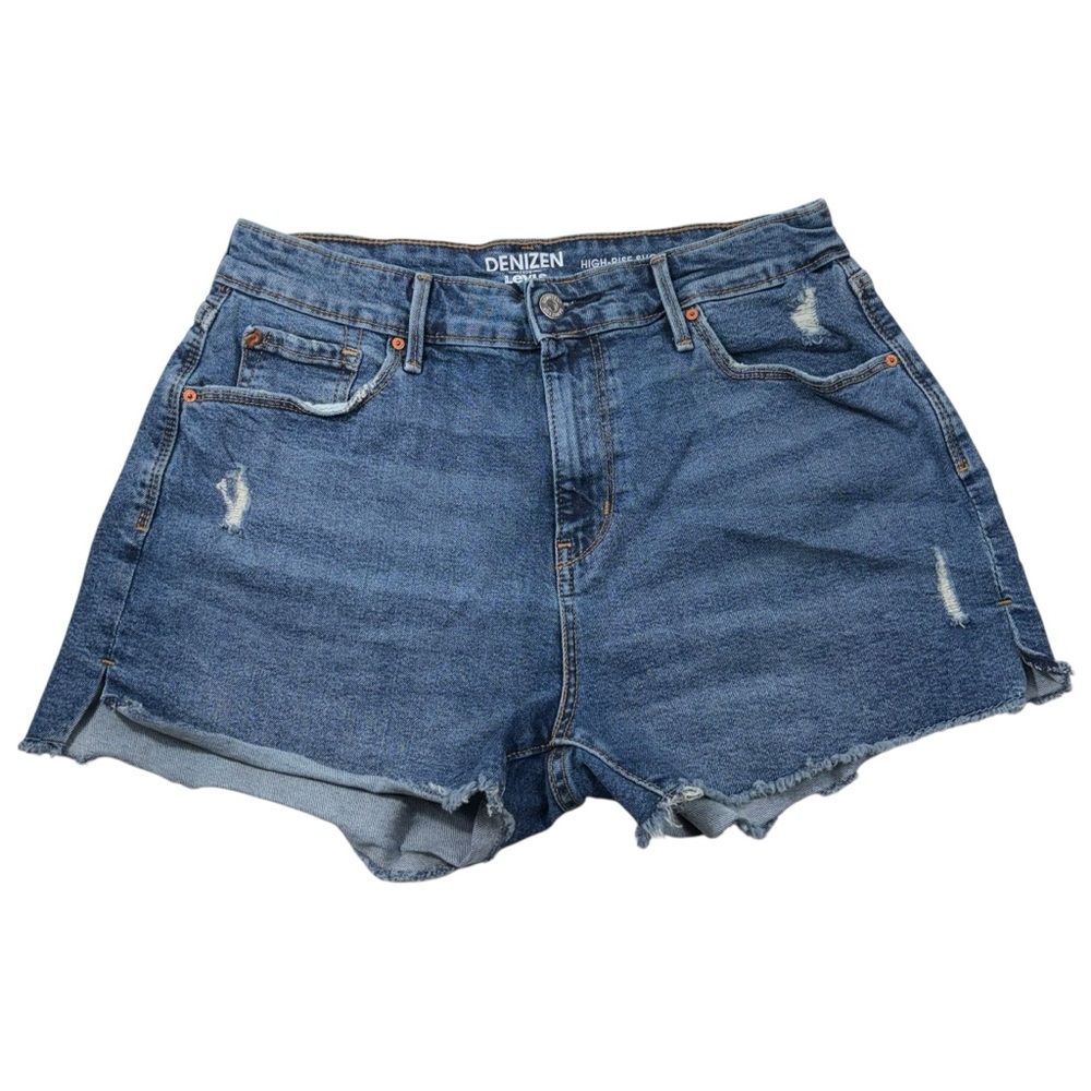 Denizen by Levi's Medium Wash Cut Off High Rise Denim Jean Shorts 8 29 Summer